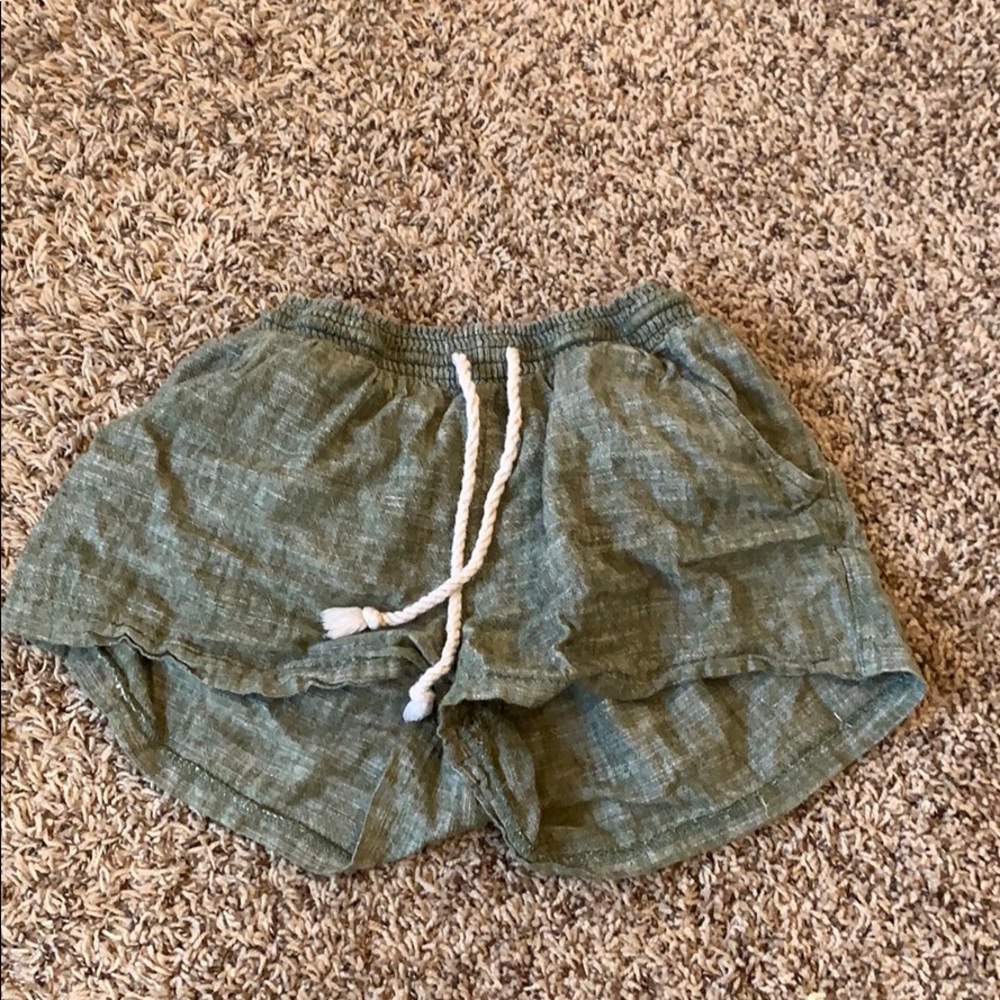 Army green shorts